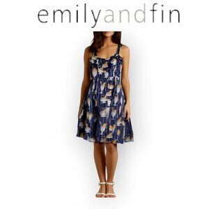 Whimsical Ice Cream Print Cotton Dress Emily & Fin Navy Swing Summer Sundress